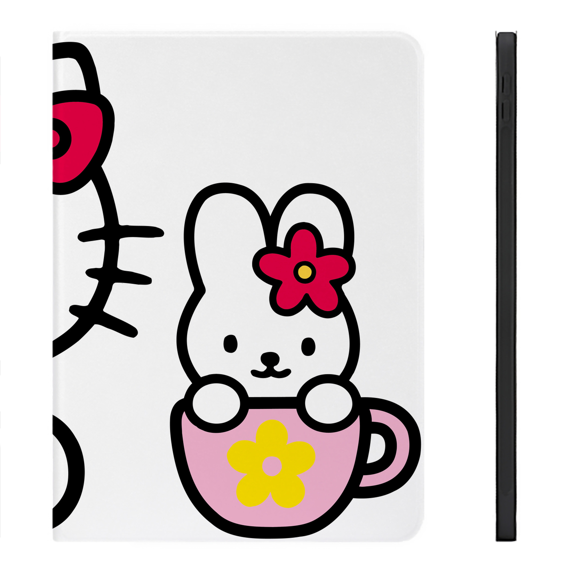 （画像用） Hello Kitty ハローキティ IPadケース ペンホルダー付き ブックスタイルデザイン